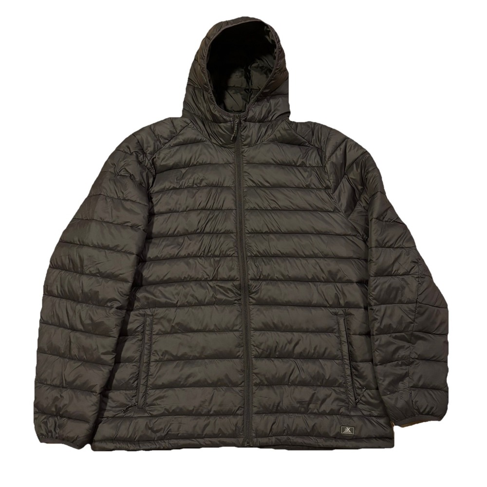 ZeroXposur Puffer Jacket‎ Men's 2XL Quilted Long Black Coat with Hood